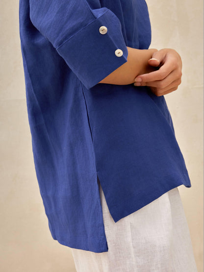 Jolene | Women’s Linen V-Neck Short Sleeve Blouse