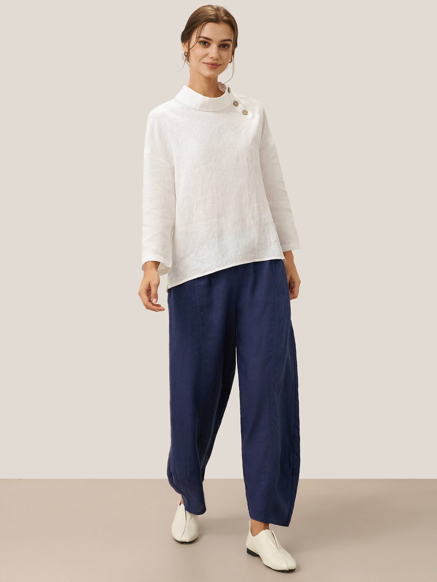 Greer | Women’s Linen Classic Ankle Pants