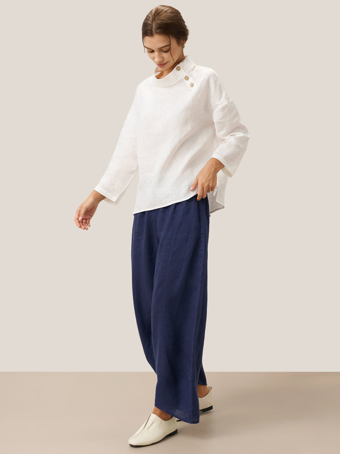 Greer | Women’s Linen Classic Ankle Pants