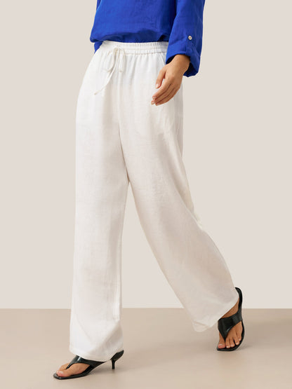Marielle | Women’s Linen Classic Straight-Leg Trousers