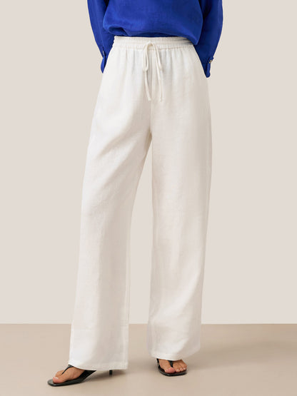 Marielle | Women’s Linen Classic Straight-Leg Trousers
