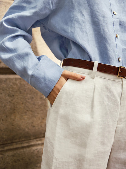 Callista | Women’s Linen Pleated Tailored Shorts