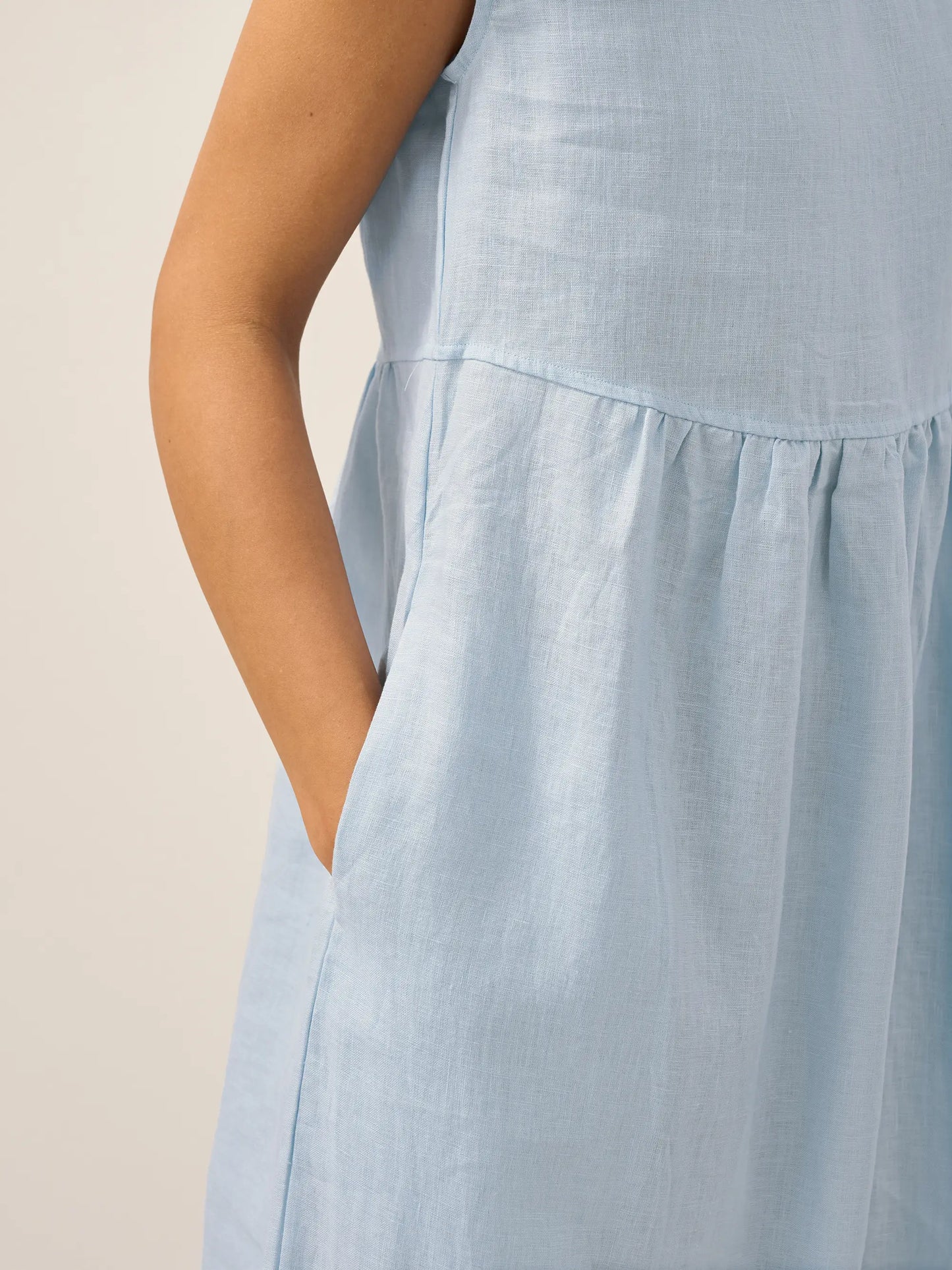 Harlow | Women’s Washed Linen Cap Sleeve Maxi Dress