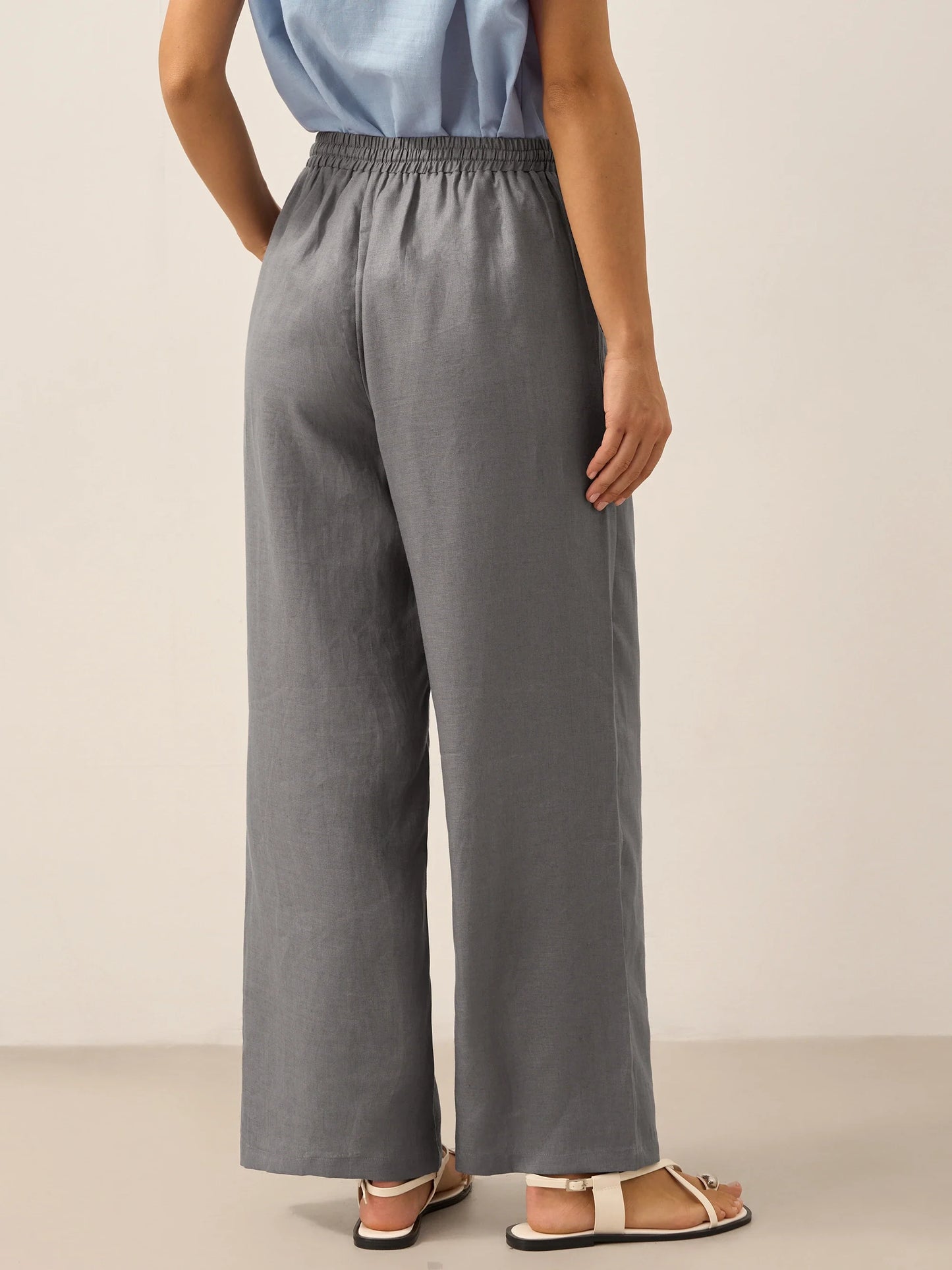 Marielle | Women’s Linen Classic Straight-Leg Trousers