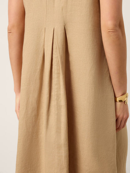 Brynlee | Women’s Linen Sleeveless Tie-Neck Maxi Dress