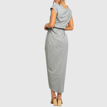 Ember | Women’s Casual Belted Tulip Hem Midi Dress