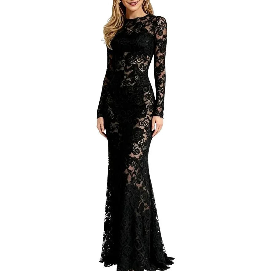 Celestine | Women’s Summer Semi Sheer Slim Maxi Dress