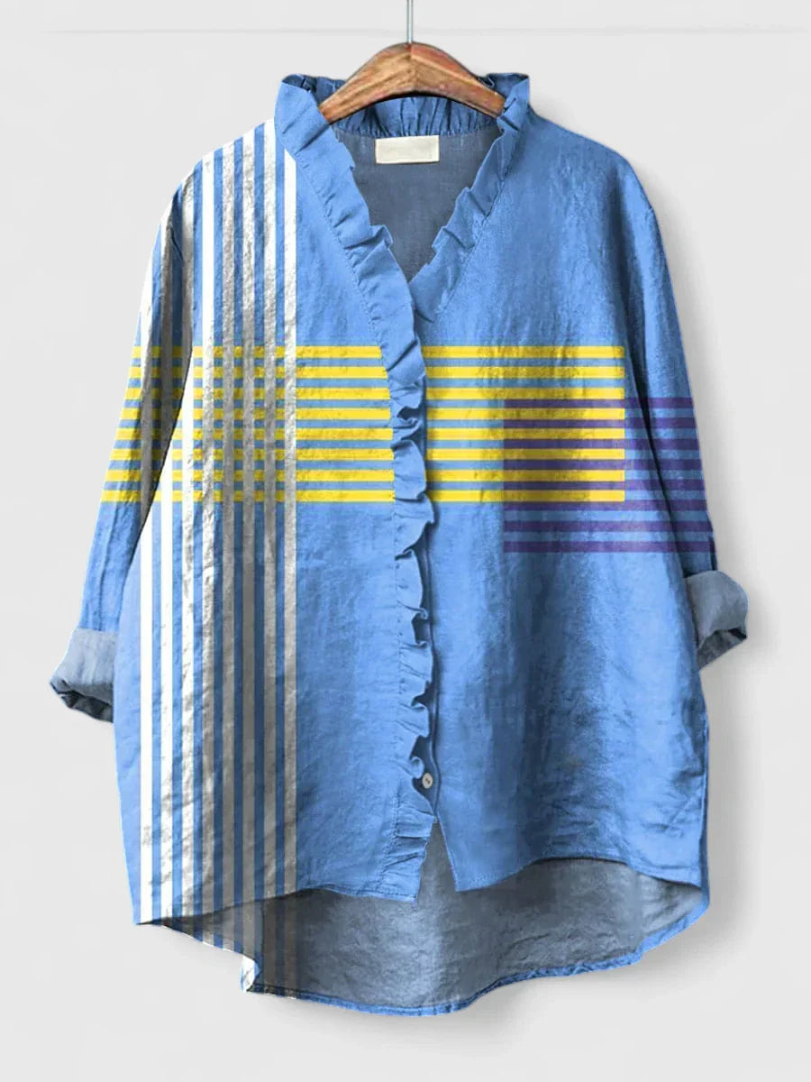 Delphine | Women’s Casual Loose V-Neck Blouse