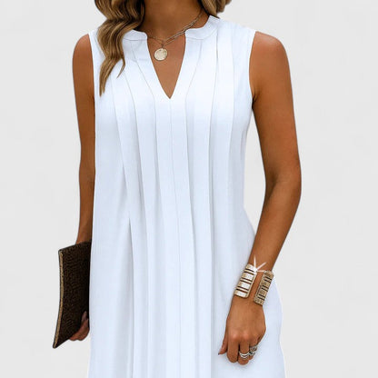 Hollis | Women’s Elegant Flattering Sleeveless V-Neck Dress