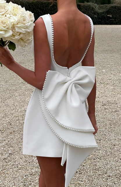 Mallory | Women’s Wedding Guest Structured Mini Dress