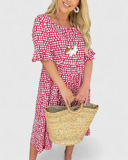 Summer | Women’s Breezy Ruffle Sleeve Wrap Summer Dress