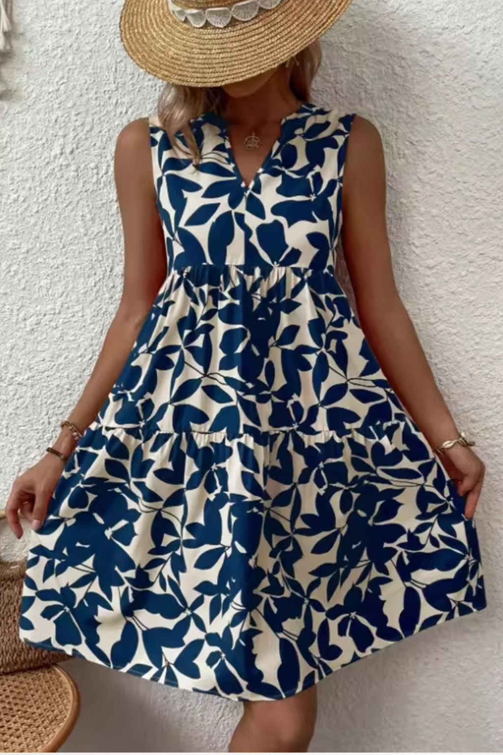 Liora | Women’s Sleeveless Boho Midi Dress