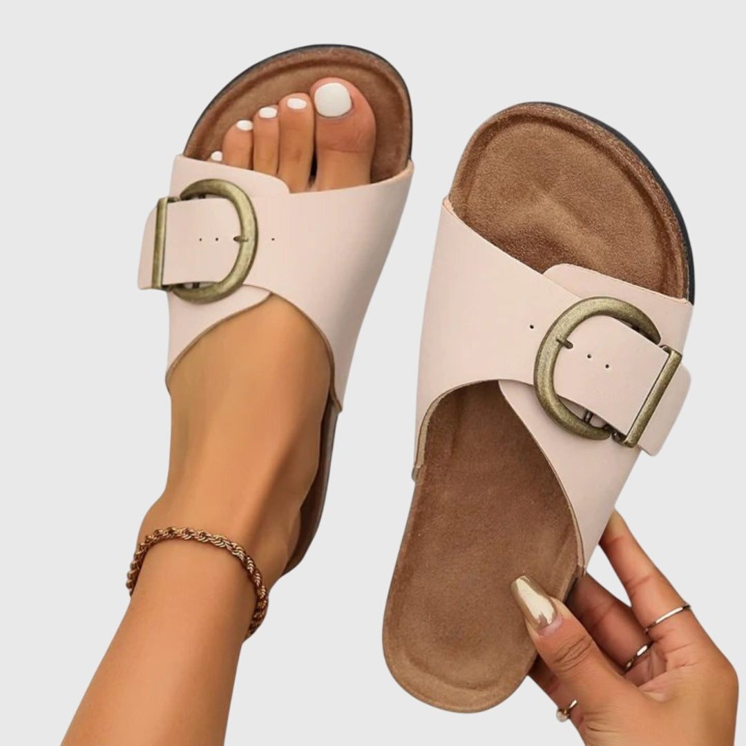 Dahlia | Women’s Orthopedic Buckle Slide Sandals