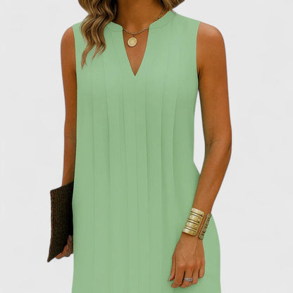 Hollis | Women’s Elegant Flattering Sleeveless V-Neck Dress