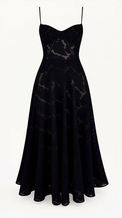 Elena | Women’s Wedding Slip Maxi Dress with Lace Detail
