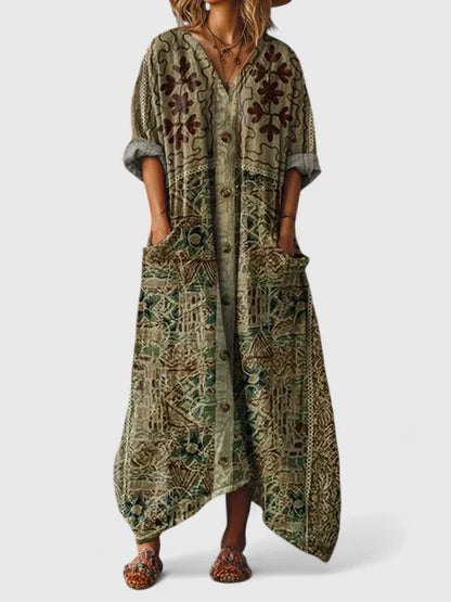 Romy | Women’s Elegant Printed Maxi Dress