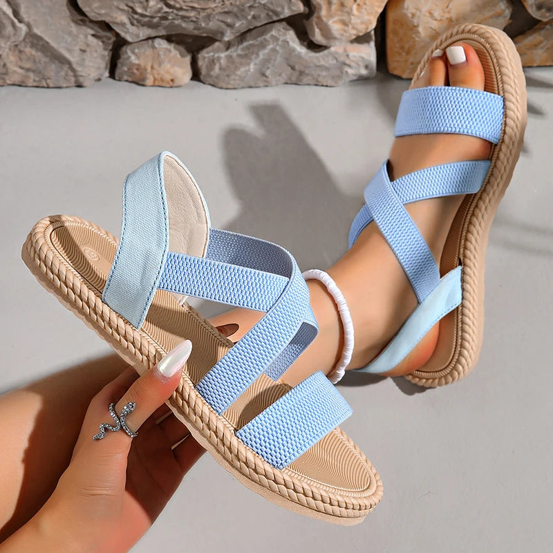 Yanna | Women’s Woven Cross Strap Sandals