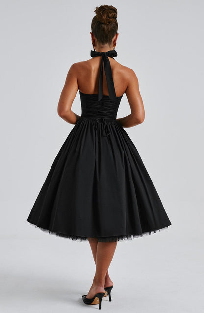 Talia | Women’s Wedding Halter Midi Dress