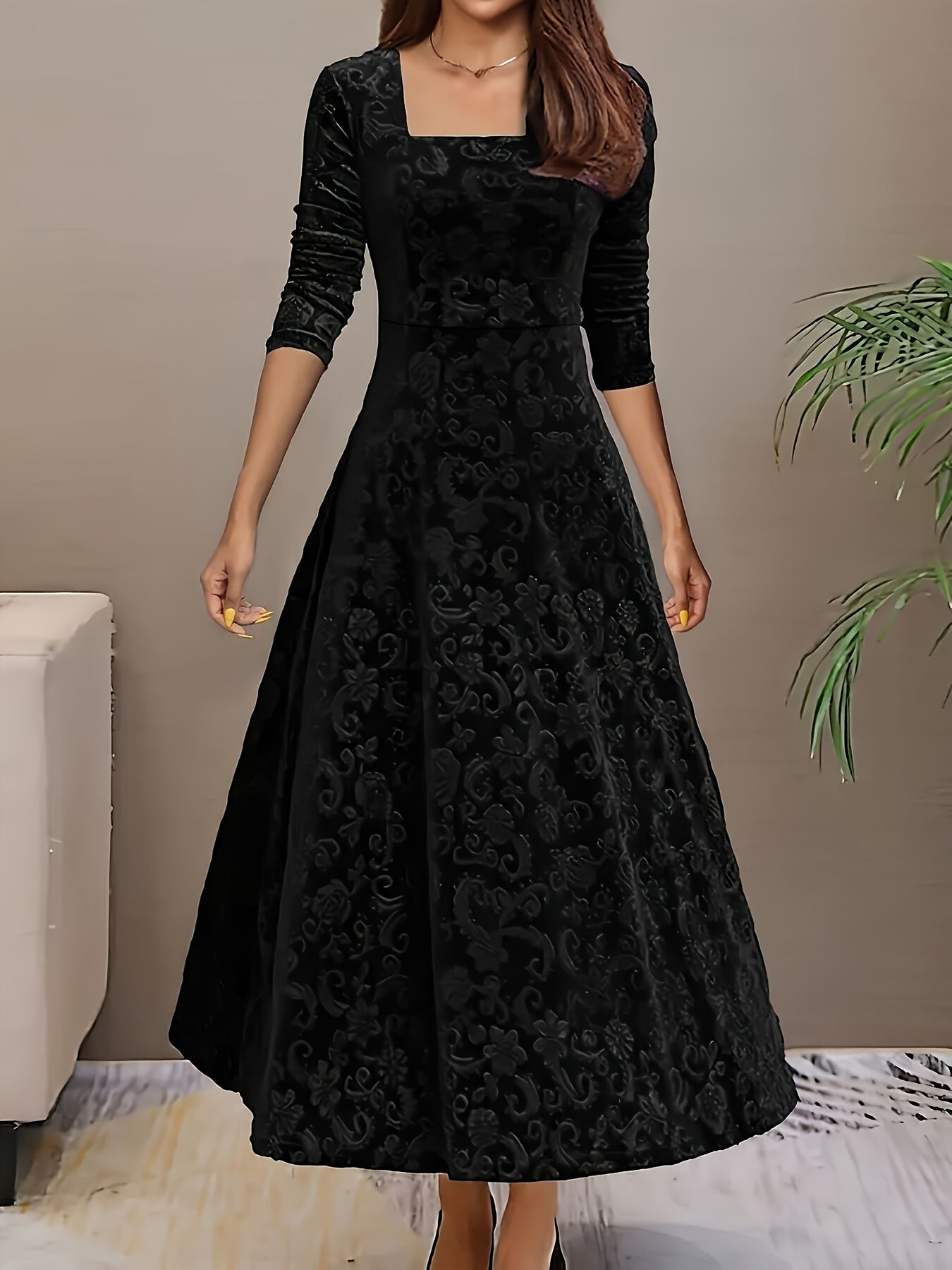 Amery | Women’s Square Neck Party Dress