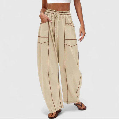 Sable | Women’s Comfortable Drawstring Wide Leg Trousers