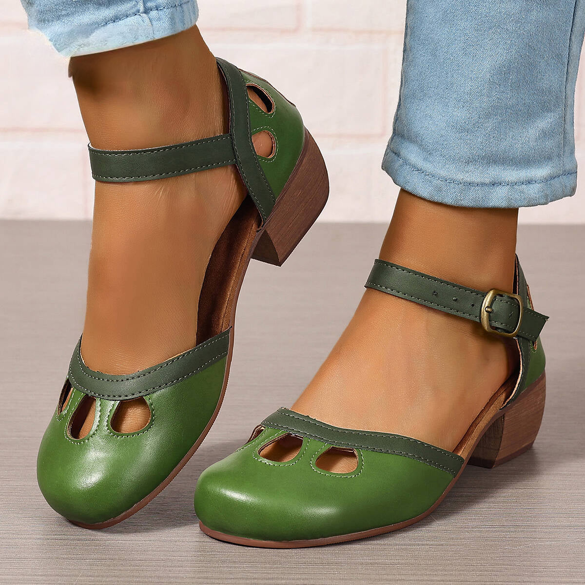 Aubriella | Women’s Orthopedic Colorblock Cutout Sandals