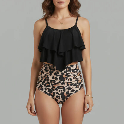 Bexley | Women’s Ruffle Tankini Set with High Waist Bottom