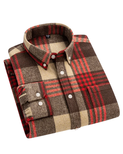 Jake | Men’s Classic Checked Cotton Button Up Shirt