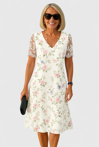 Maren | Women’s Elegant Floral Midi Dress