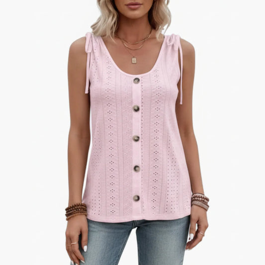 Emerson | Women’s Sleeveless Button Front Top