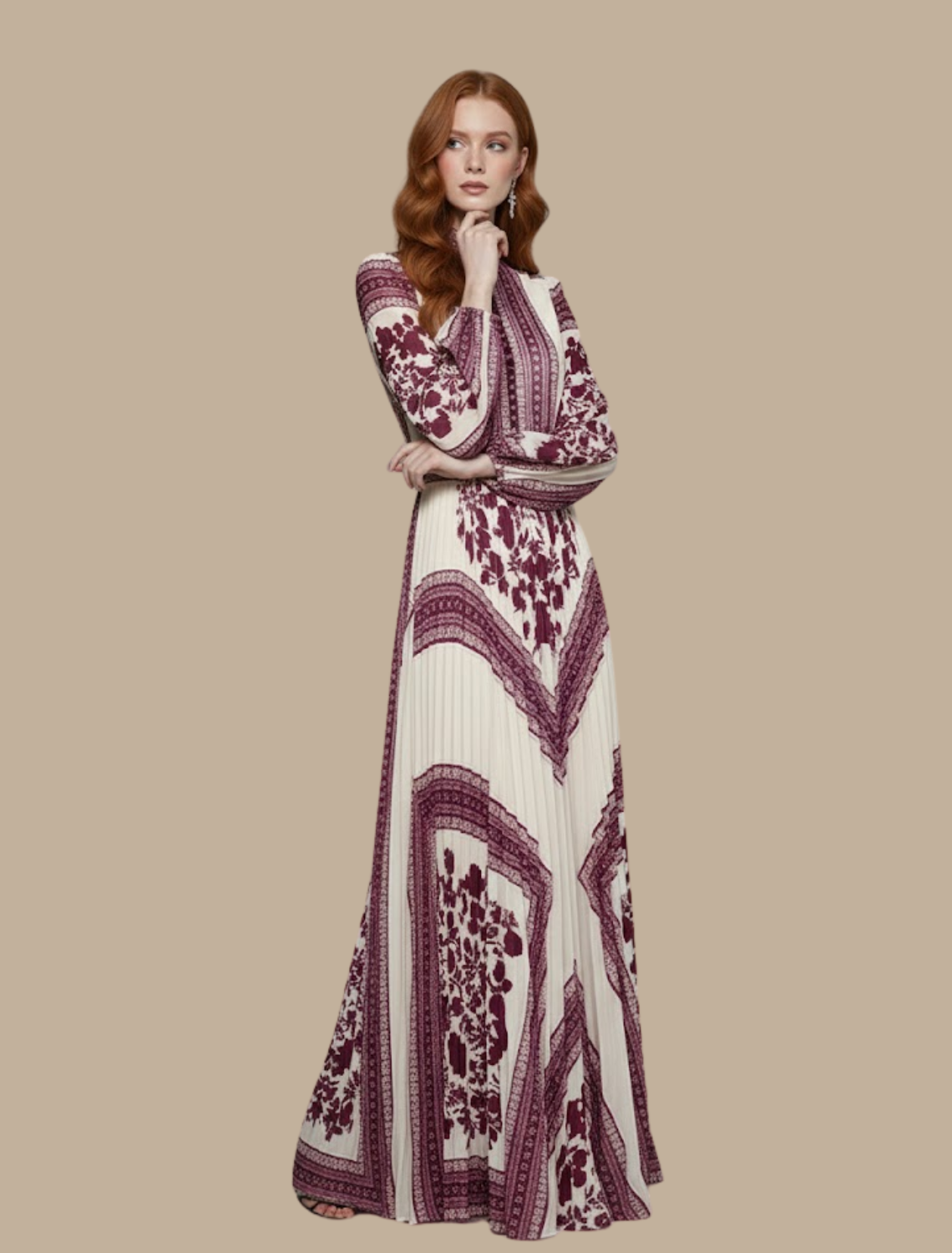 Everly | Women’s Pleated Maxi Evening Dress