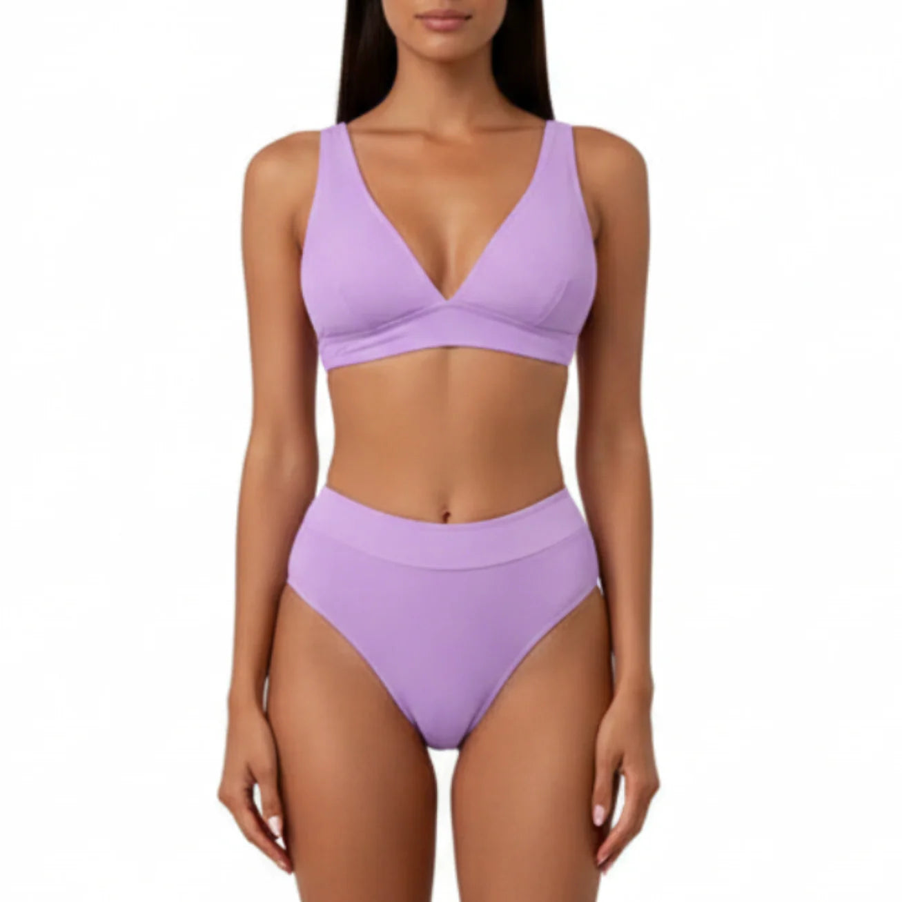 Tinsley | Women’s Ribbed Two-Piece Swimsuit with Wide Straps