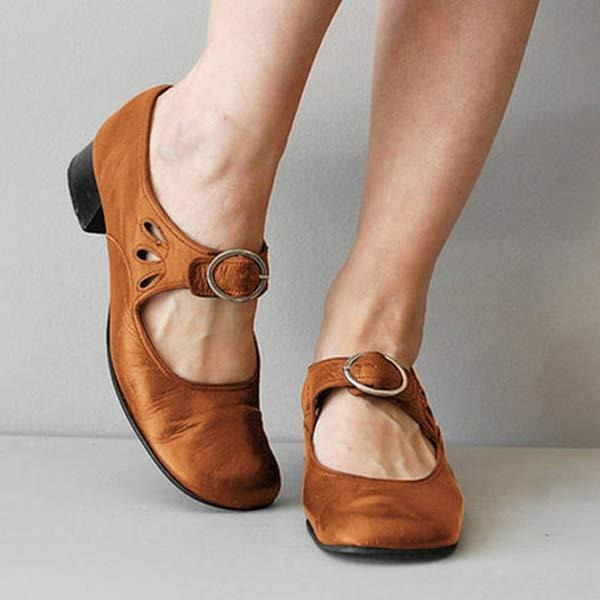 Kiah | Women’s Spring Buckle Orthopedic Strap Shoes