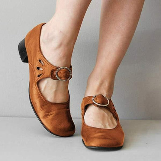 Kiah | Women’s Spring Buckle Orthopedic Strap Shoes