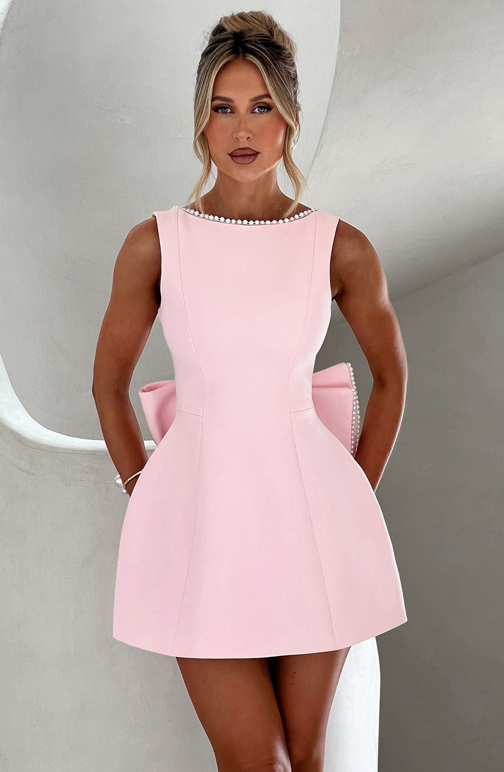 Mallory | Women’s Wedding Guest Structured Mini Dress