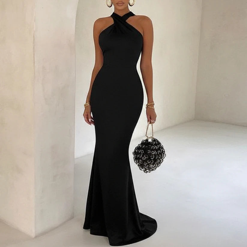 Giavanna | Women’s Backless Fishtail Bodycon Maxi Dress