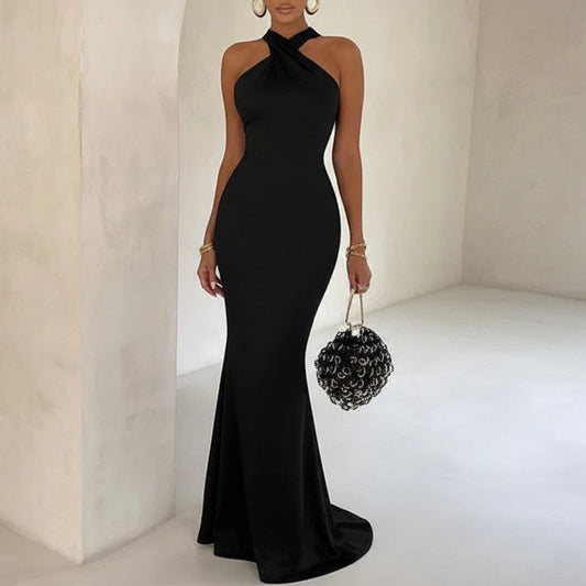 Giavanna | Women’s Backless Fishtail Bodycon Maxi Dress