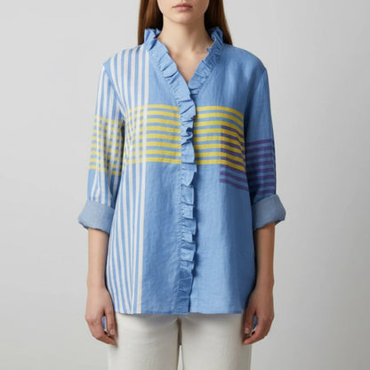 Delphine | Women’s Casual Loose V-Neck Blouse
