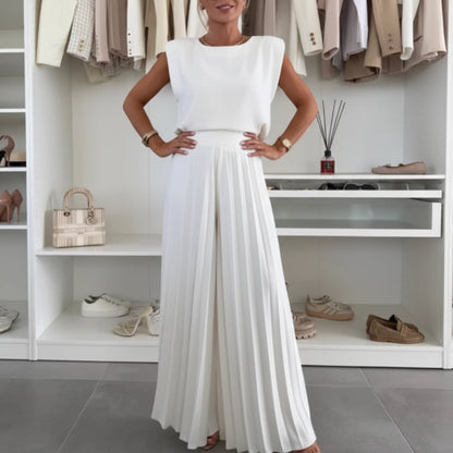 Romilly | Women’s Chic Pleated Trousers and Top Set