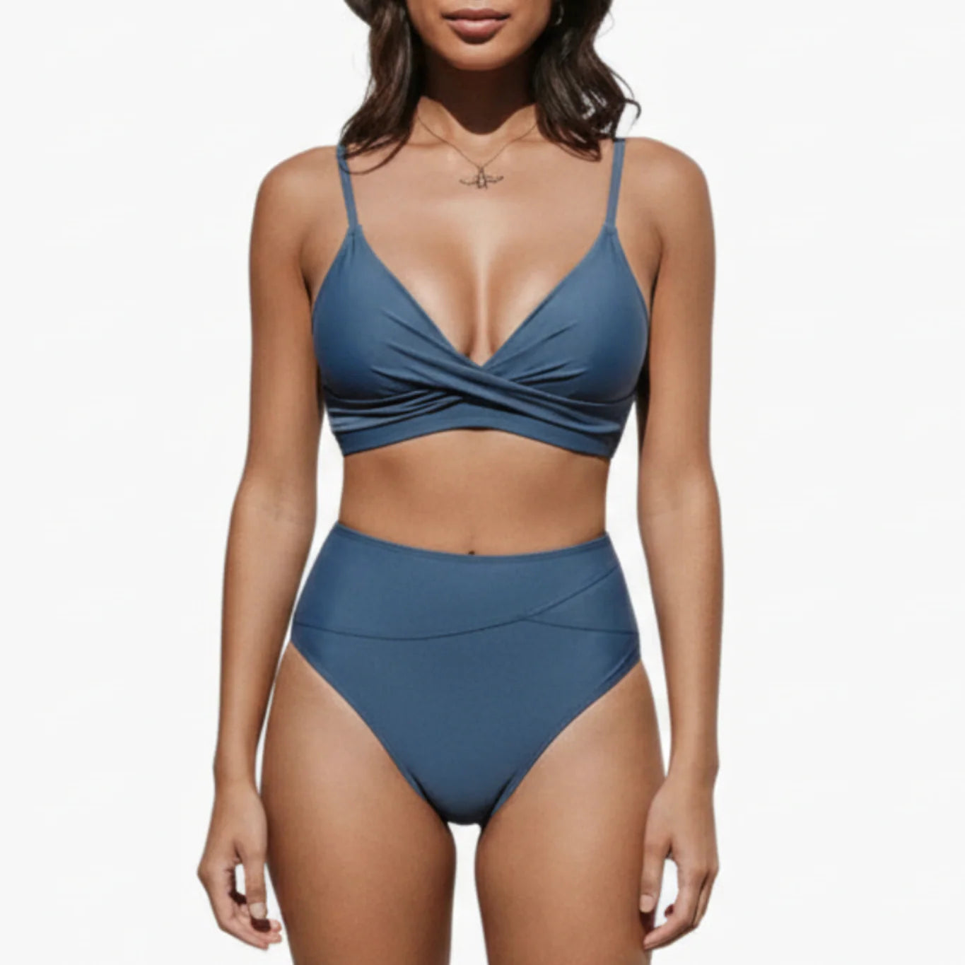 Calista | Women’s Two-Piece Swimsuit Set with V-Neck Top