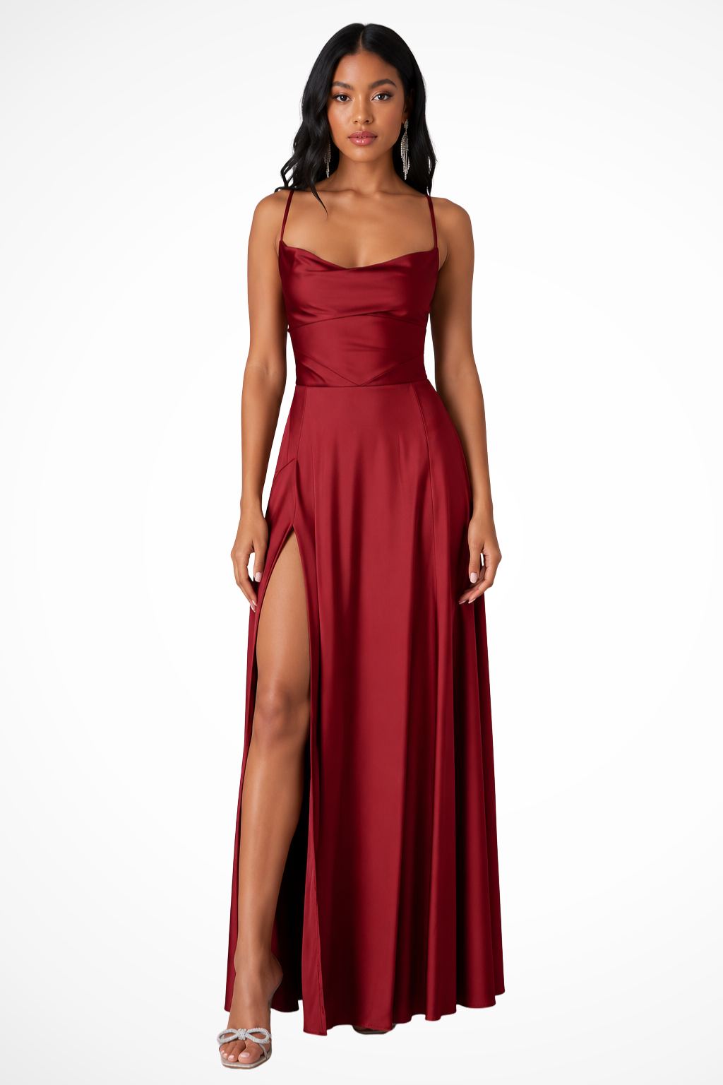 Aubrielle | Women’s Cowl Neck Maxi Dress