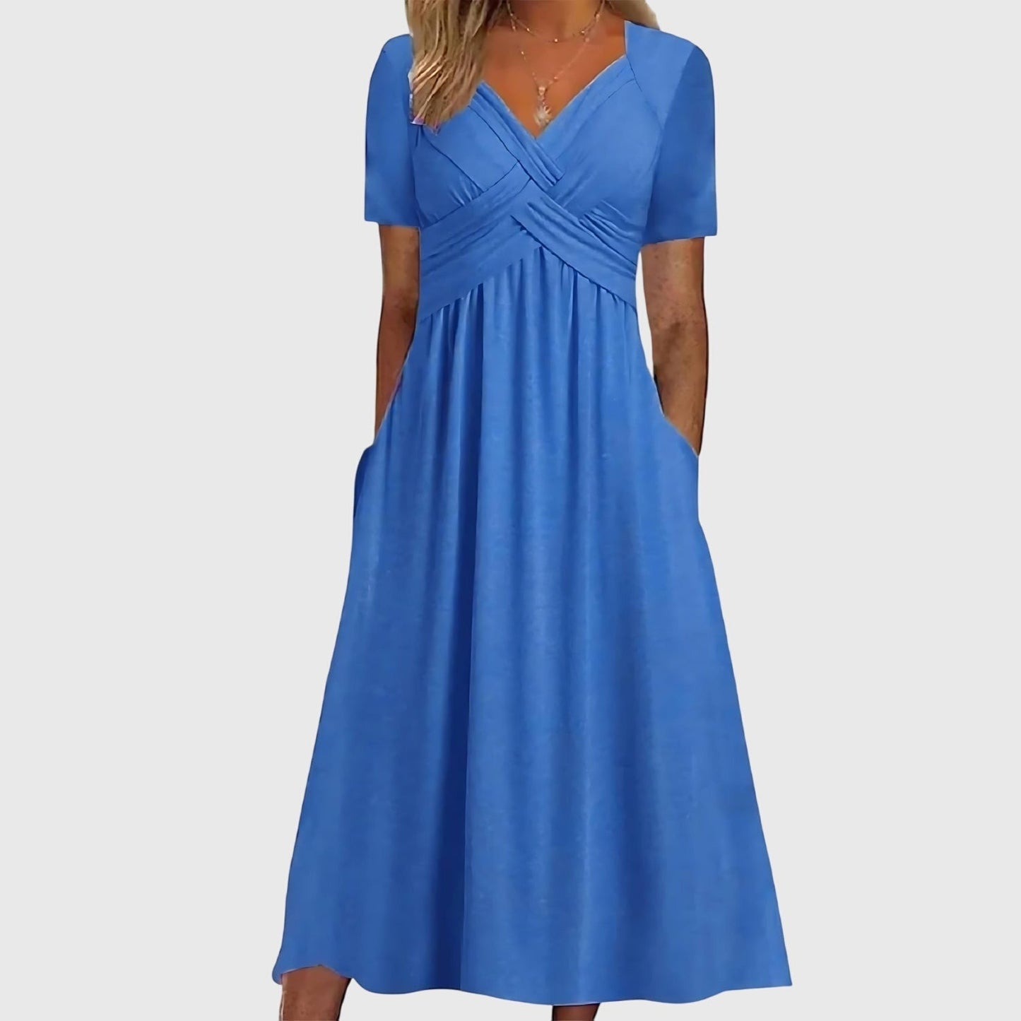 Giselle | Women’s V Neck Midi Dress