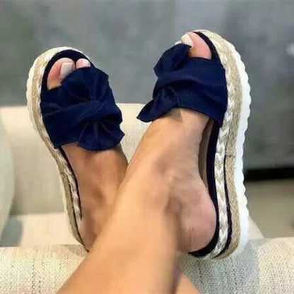 Kensington | Women’s Spring Bow Platform Slide Sandals