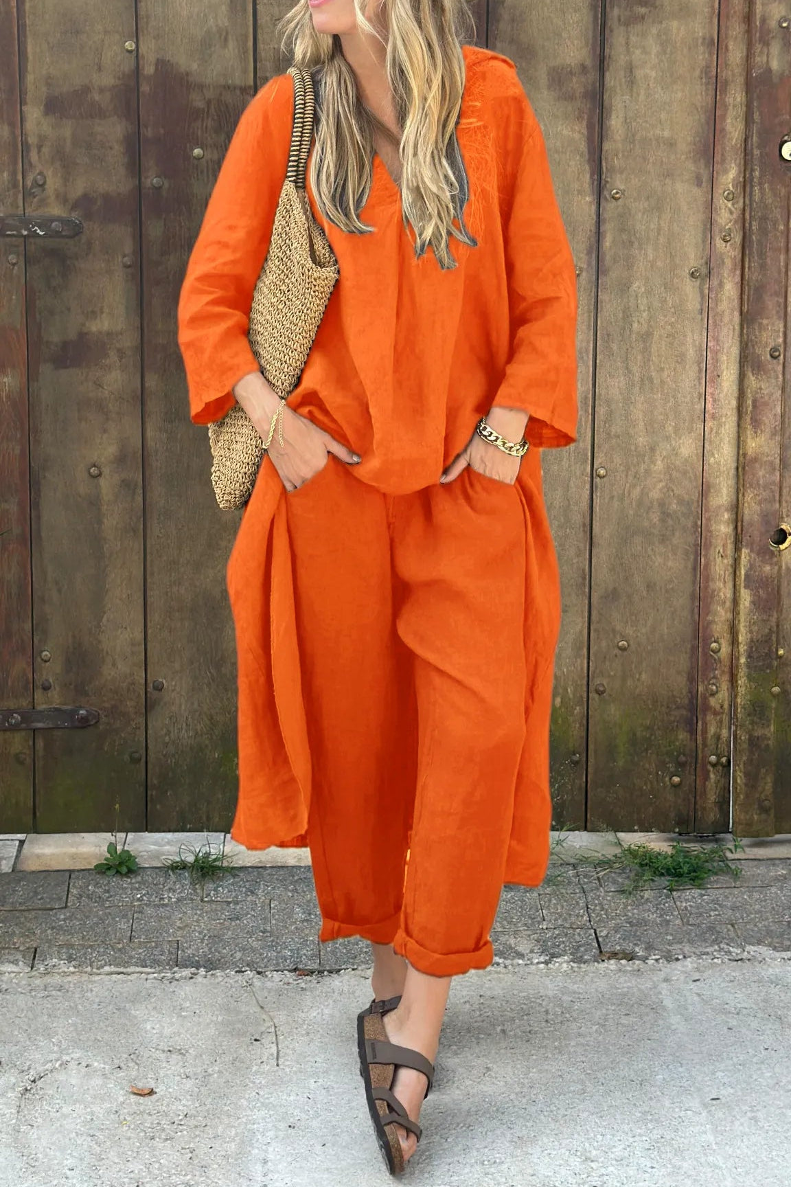 Solene | Women’s Relaxed Long Tunic and Pant Set