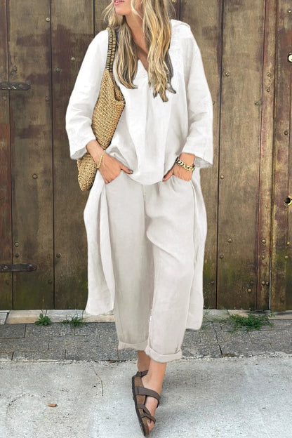 Solene | Women’s Relaxed Long Tunic and Pant Set