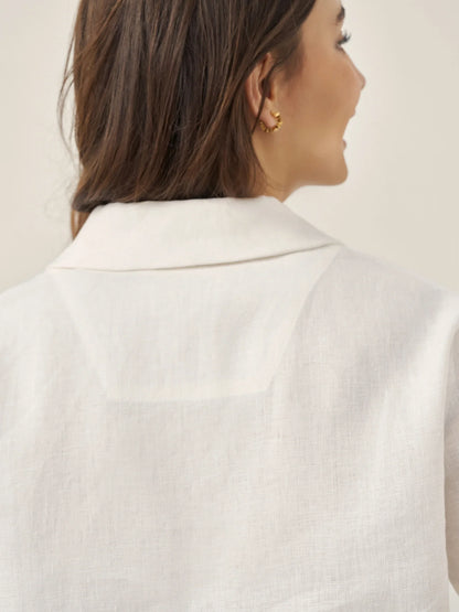 Jolene | Women’s Linen Button-Up Short Sleeve Shirt