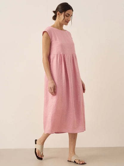 Harlow | Women’s Washed Linen Cap Sleeve Maxi Dress