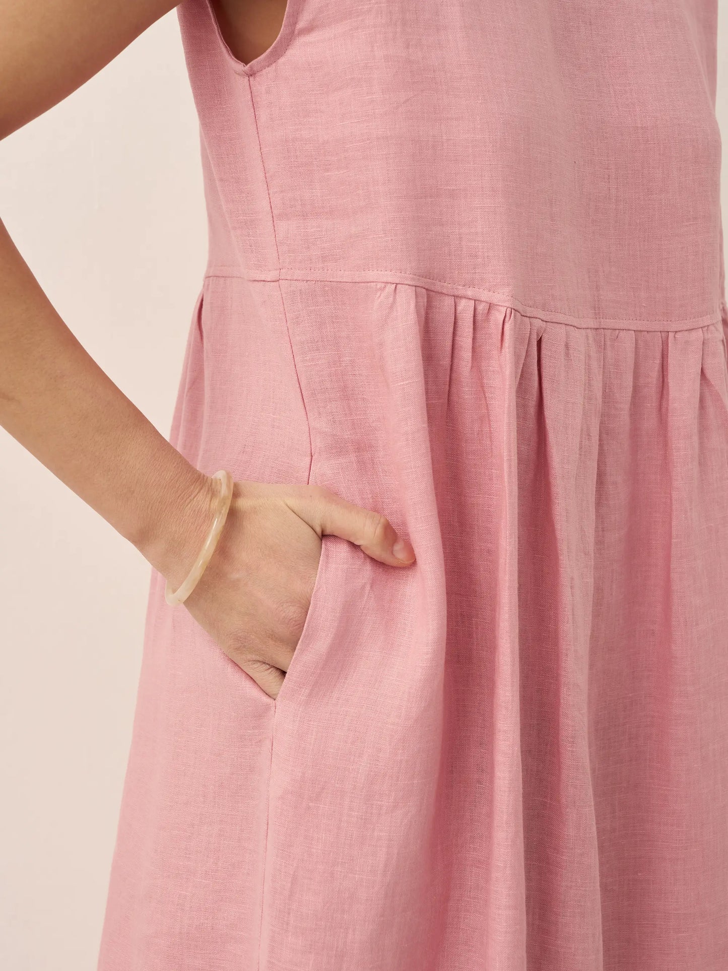Harlow | Women’s Washed Linen Cap Sleeve Maxi Dress