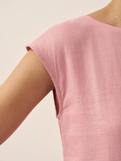 Harlow | Women’s Washed Linen Cap Sleeve Maxi Dress