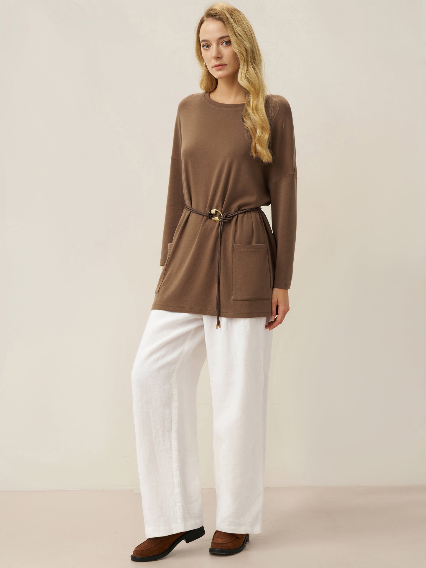 Teagan | Women’s Linen Relaxed Fit Straight Leg Trousers