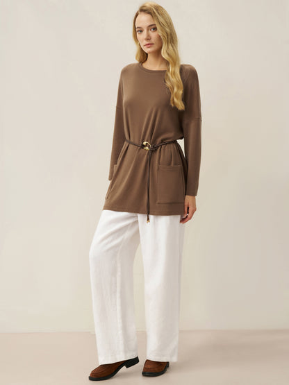 Teagan | Women’s Linen Relaxed Fit Straight Leg Trousers